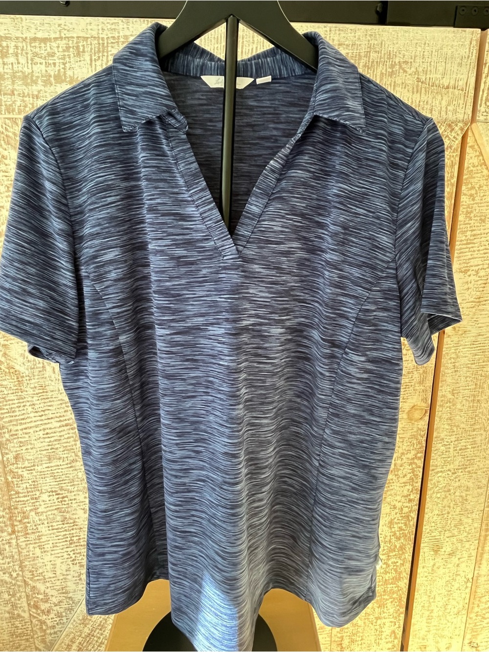 Lady Hagen Blue V-Neck Collard Golf Polo Size XL